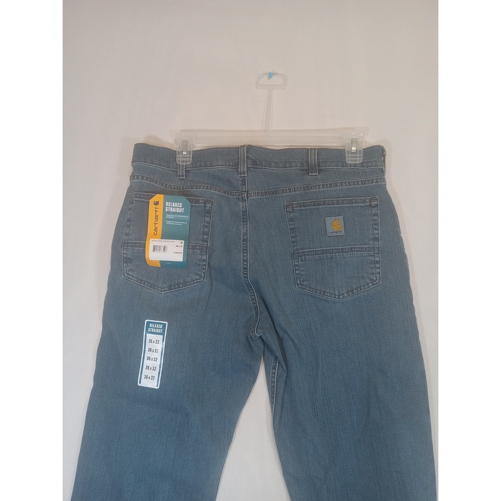NEW Carhartt Relaxed Straight Leg Jeans Men's Rugged 36/32 Work Pants